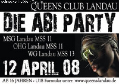 Die Abi Party Werbeplakat