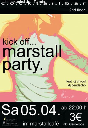 Marstallparty / KICK OFF... Werbeplakat