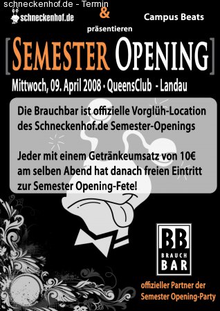 Semester Opening-Vorglühen Werbeplakat