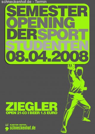 Semester Opening der Sportstud Werbeplakat