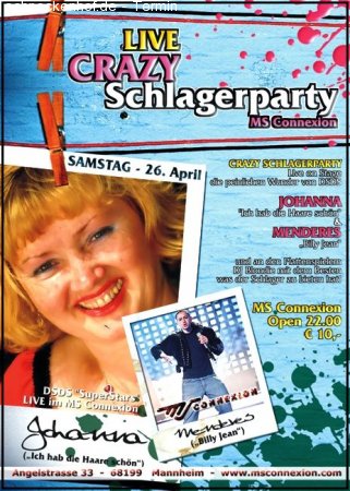 crazy schlagerparty Werbeplakat