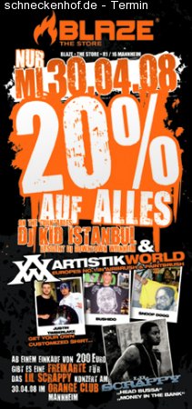 Blaze 20 % auf alles Werbeplakat