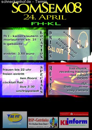 Sommersemesterparty Werbeplakat