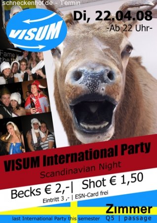 VISUM International Party Werbeplakat