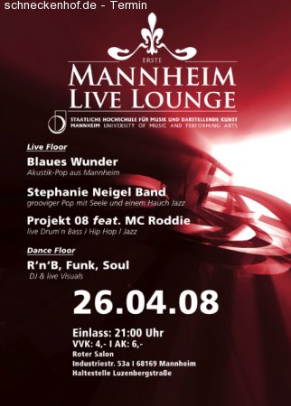 1. Mannheim Live Lounge Werbeplakat