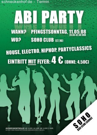 Pfingst-Abi Party Werbeplakat