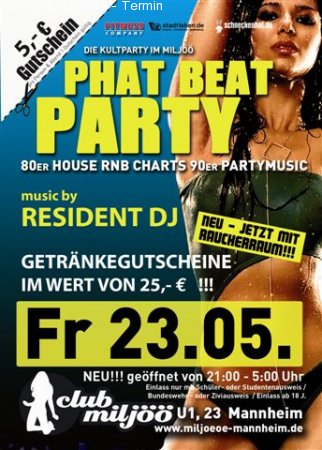 Phatbeat Party Werbeplakat