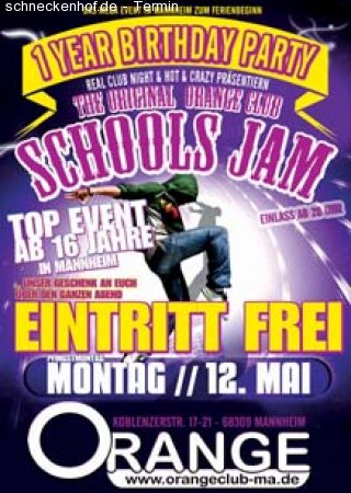 Original School Jam Birthday Werbeplakat