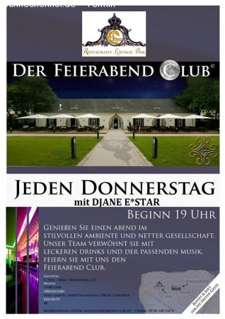 feierabend club Werbeplakat