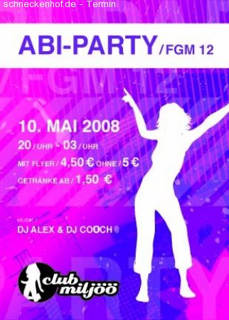 Abiparty Werbeplakat