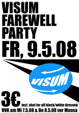 VISUM Farewell Party Werbeplakat