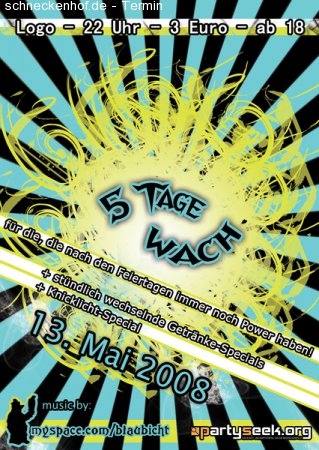 5 Tage Wach! Werbeplakat