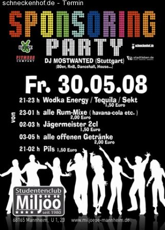 Sponsoring Party Werbeplakat