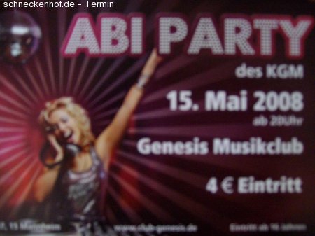 Abi Party Werbeplakat