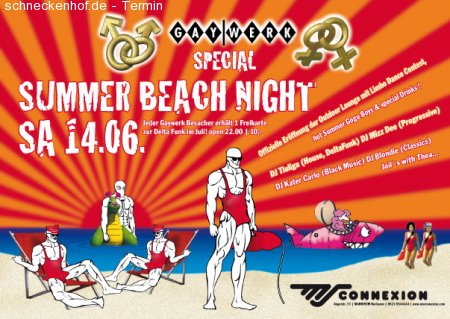 Gaywerk: Summer Beach Night Werbeplakat