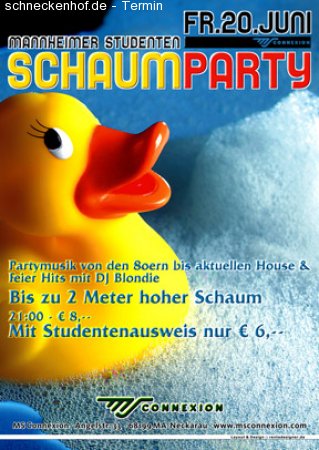 MA Studenten Schaumparty Werbeplakat