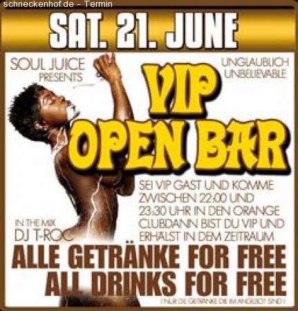 Soul juice-VIP Open Bar Werbeplakat