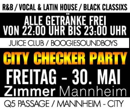 City Checker Party Werbeplakat