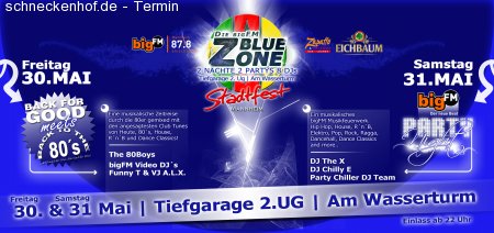 bigFM & Zapatto pres:Blue Zone Werbeplakat