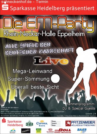 Große Party zur Fußball-EM 200 Werbeplakat