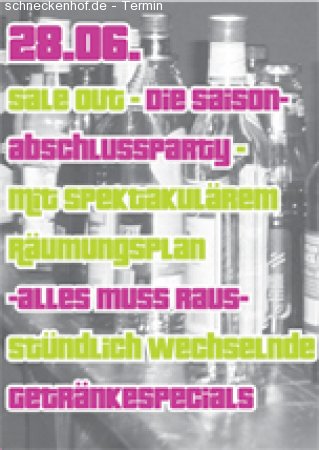 Sale Out- Der Kult-Saisonabs. Werbeplakat