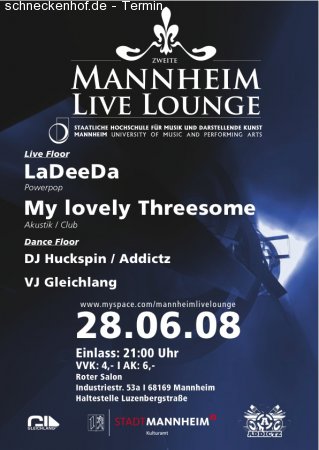 2. Mannheim LIVE Lounge Werbeplakat