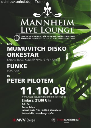 Mannheim LIVE Lounge Werbeplakat