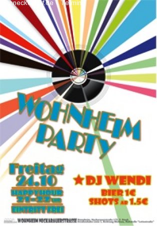 Wohnheimsparty Werbeplakat