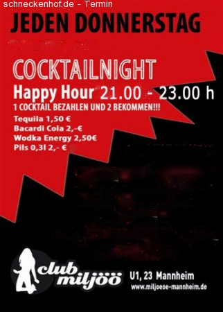 Cocktail Night Werbeplakat