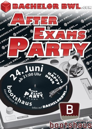 After Exams Party Werbeplakat