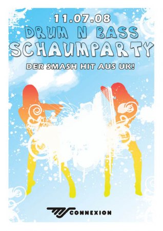 DnB Schaumparty! Werbeplakat