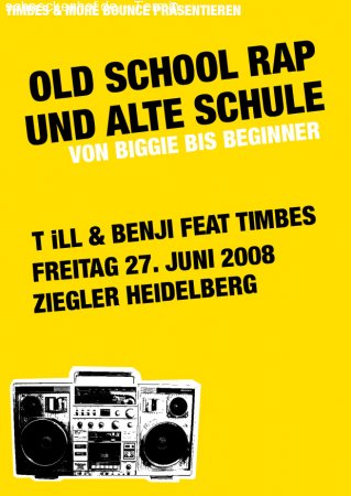 Old School Rap und alte Schule Werbeplakat