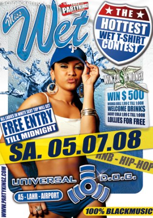 PARTYKINGZ' MISS WET T-SHIRT Werbeplakat