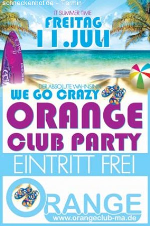 Orange Club Party Werbeplakat