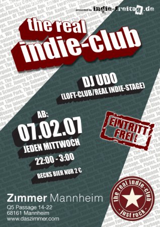 THE REAL INDIE CLUB Werbeplakat