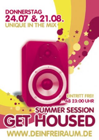 Get Housed -Summer Session- Werbeplakat
