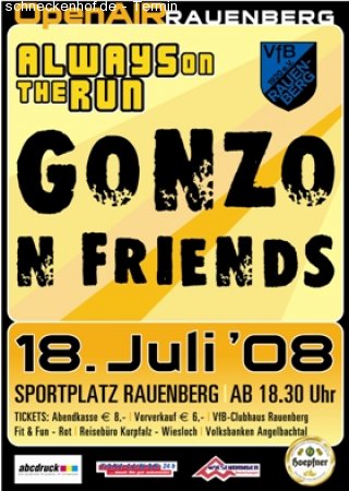 Open Air mit Gonzo `n` friends Werbeplakat