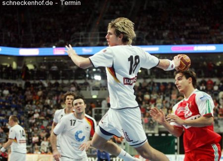 Handball Länderspiel Werbeplakat