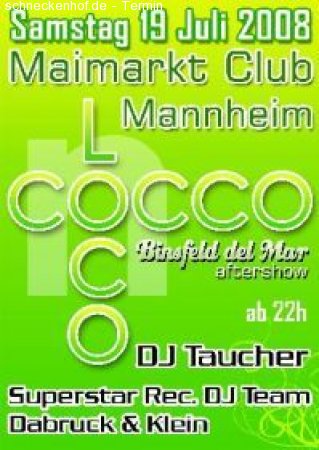 COCCOnLOCO goes Maimarktclub Werbeplakat