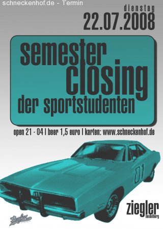 Semesterclosing der Sportstude Werbeplakat