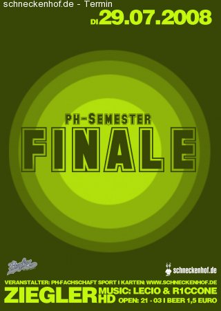 PH Semester Finale Werbeplakat