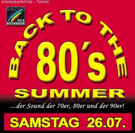 Back to the 80s - SUMMER Werbeplakat