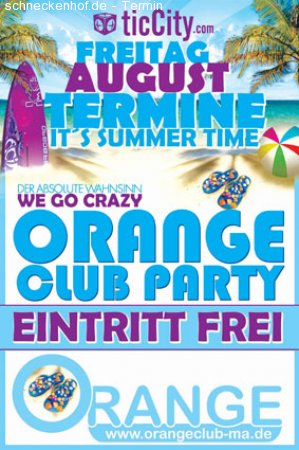 Orange Club Party Werbeplakat