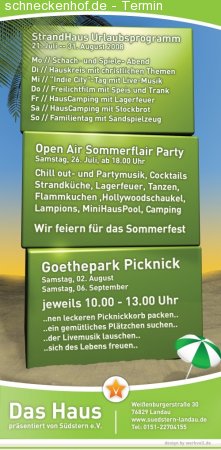 Sommerflair Open Air Party Werbeplakat