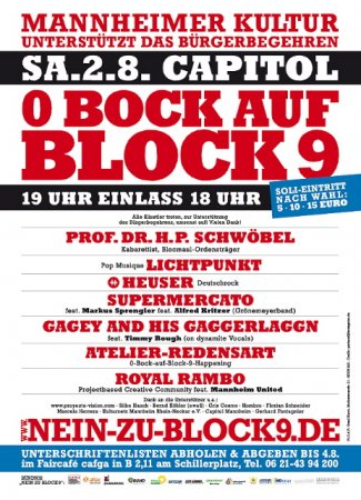 0 Bock auf Block9 Werbeplakat