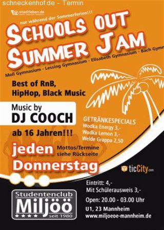 Schools out Summer Jam Werbeplakat