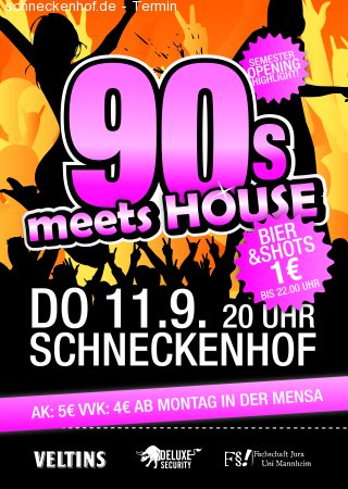 90s meets House Werbeplakat