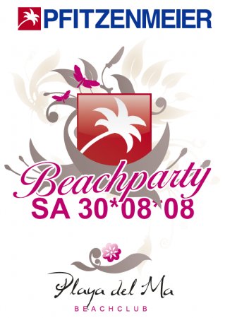 PFITZENMEIER Beachparty Werbeplakat