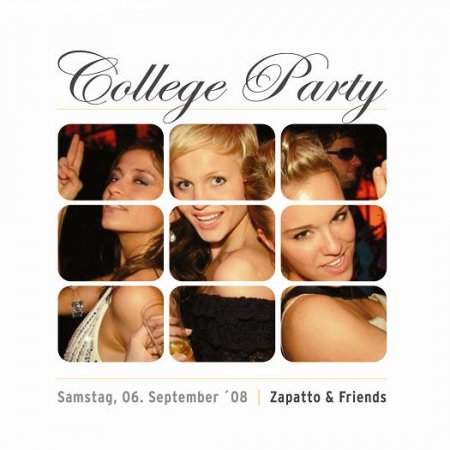 College Party Werbeplakat