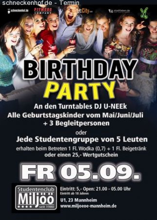 Birthday Party Werbeplakat